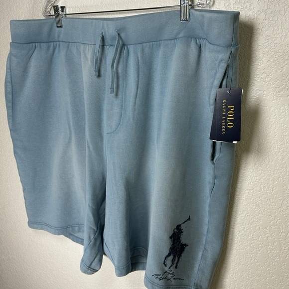 Polo Ralph Lauren Men's Athletic Fleece Big Pony Shorts Blue $125.00  5XB - Picture 1 of 12